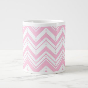 Caneca De Café Grande Chevron Rosa