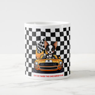 Caneca De Café Grande Chi Chi Conquista a Bandeira Xadrez