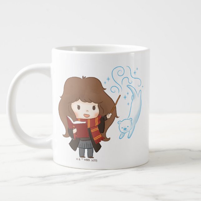 Caneca De Café Grande Chibi Hermione Granger Patronus (Esquerda)