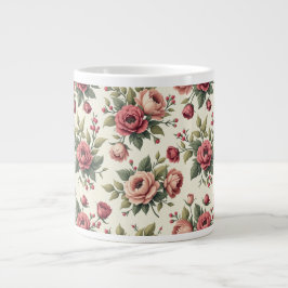 Caneca De Café Grande Chic francês Vintage