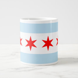 Caneca De Café Grande Chicago Flag Mug