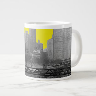 Caneca De Café Grande Chicago Rail Yards Michigan Avenue 1960's Photo