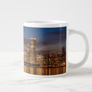 Caneca De Café Grande Chicago Skyline À Noite