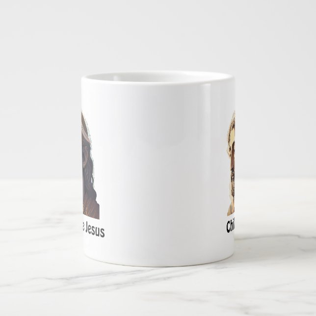 Caneca De Café Grande Chill Como Jesus Mug (Frente)