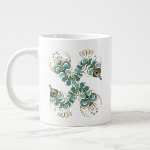 Caneca De Café Grande Chimera - Peacock Seacavalo Jumbo Mug