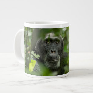 Caneca De Café Grande Chimpanzé Escondido Entre a Vegetação