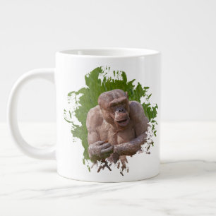Caneca De Café Grande Chimpanzé sem Cabelos