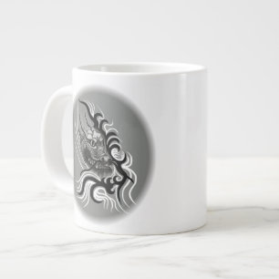 Caneca De Café Grande China-Dragão no Estilo de Tatuagem