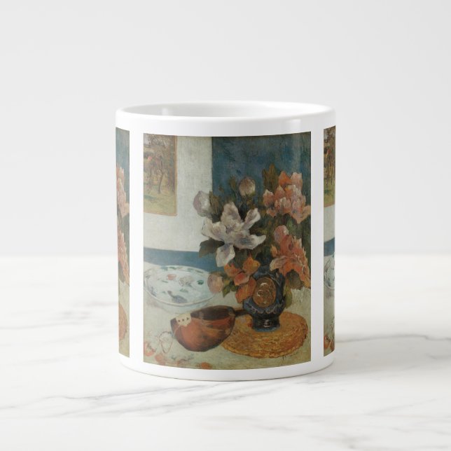 Caneca De Café Grande Chineses e Mandolin por Paul Gauguin (Frente)