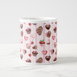 Caneca De Café Grande Choco Heart Specialty Mug