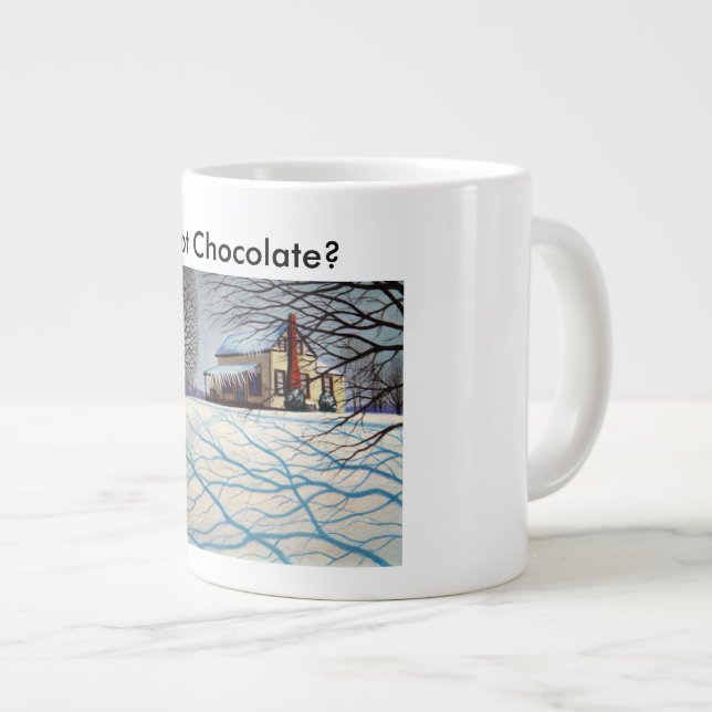 Caneca De Café Grande Chocolate Quente? (Frente Esquerda)