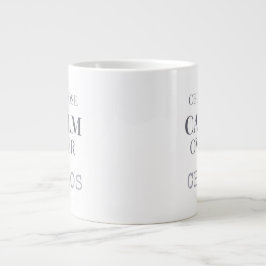 Caneca De Café Grande Choose Calm Over Chaos Minimalist Quote Typography