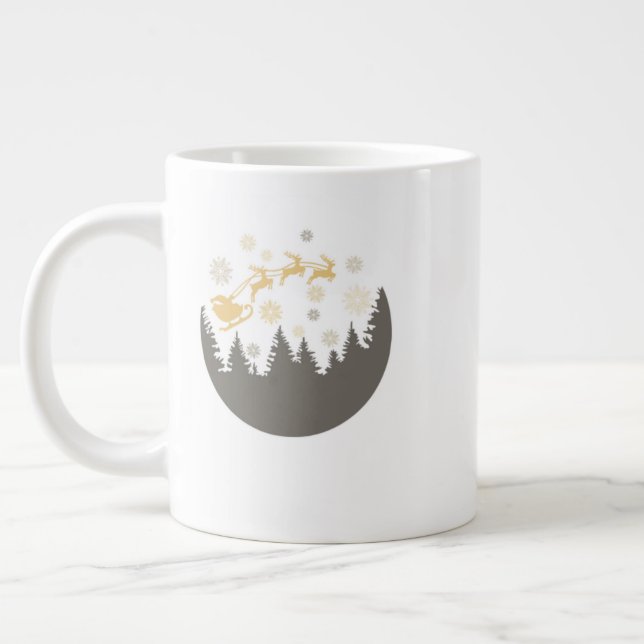 Caneca De Café Grande Christmas Mug – Festive Holiday  (Esquerda)