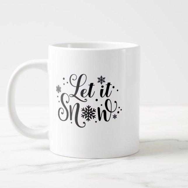 Caneca De Café Grande Christmas Mug – Joyful Holiday Cocoa & Coffe (Esquerda)