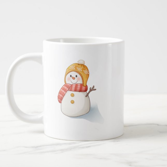 Caneca De Café Grande Christmas Mug – Nostalgic Holiday Cocoa & Coffee C (Esquerda)