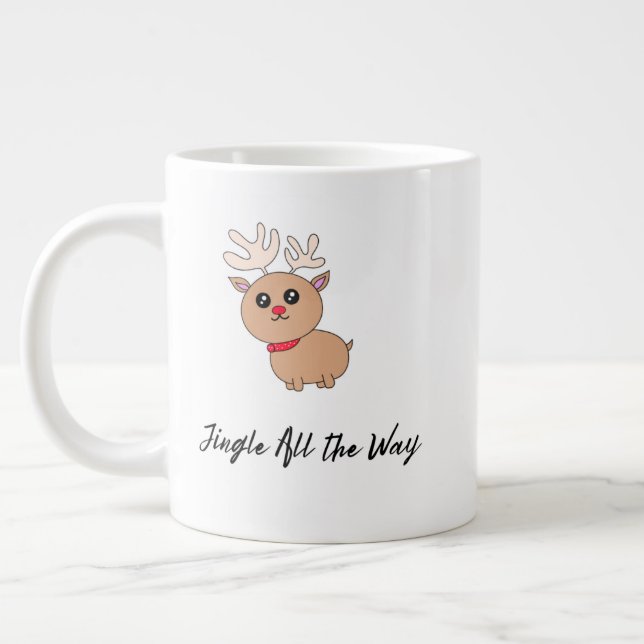 Caneca De Café Grande Christmas Mug – Sweet Holiday Cocoa & Coffe (Esquerda)