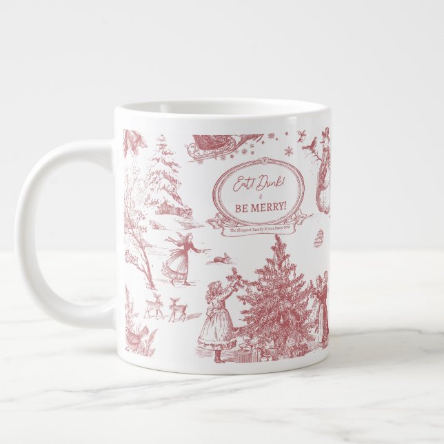 Caneca De Café Grande Christmas Party Chinoiserie (Esquerda)