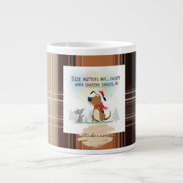Caneca De Café Grande Christmas Plaid Mugs Cartoon illustration funny