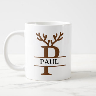 Caneca De Café Grande Christmas Reindeer holiday Mug, Custom winter