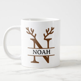 Caneca De Café Grande Christmas Reindeer holiday Mug, Custom winter 