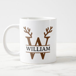 Caneca De Café Grande Christmas Reindeer holiday Mug, Custom winter 