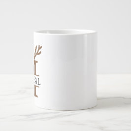 Caneca De Café Grande Christmas Reindeer holiday Mug, Custom winter 