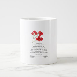 Caneca De Café Grande Christmas Verse Mug Isaiah 9:6