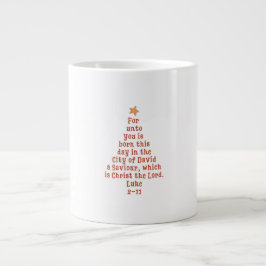 Caneca De Café Grande Christmas Verse Mug Luke 2:11