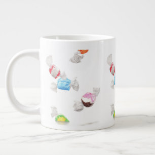 Caneca De Café Grande CHUVA DE TAFFY Caneca Grande Branca