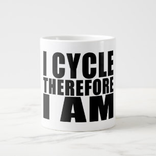 Caneca De Café Grande Ciclistas Engraçados Citam Piadas : Eu Descito En