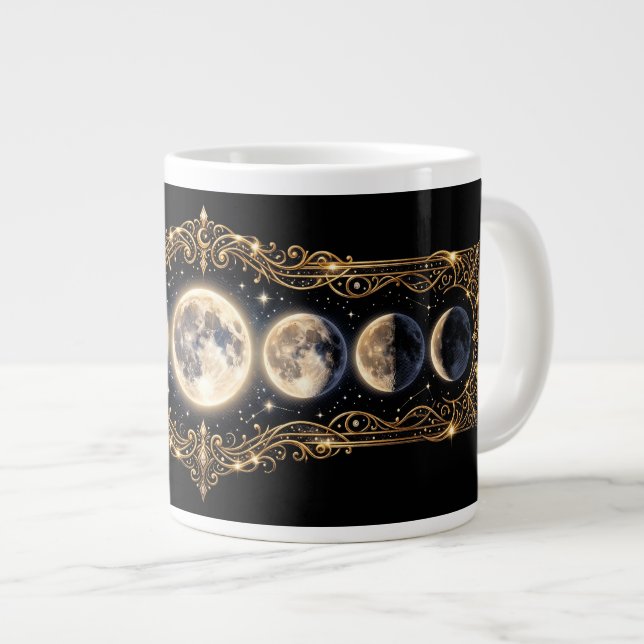 Caneca De Café Grande Ciclo Lunar (Frente Esquerda)