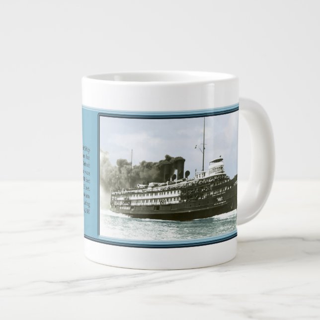 Caneca De Café Grande Cidade de Cleveland III Jumbo Mumba (Frente Esquerda)