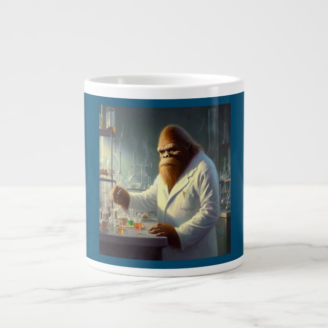 Caneca De Café Grande Cientista Bigfoot (Frente)