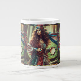 CANECA DE CAFÉ GRANDE CIGANA DANÇANDO