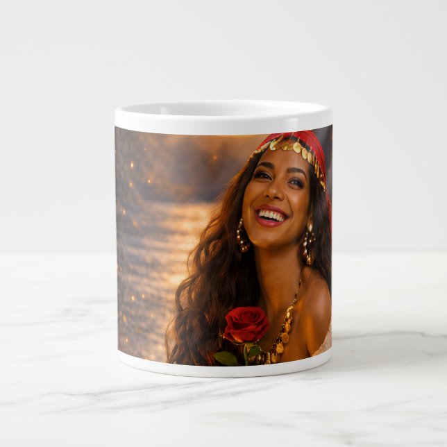 Caneca De Café Grande cigana vermelha  (Frente)