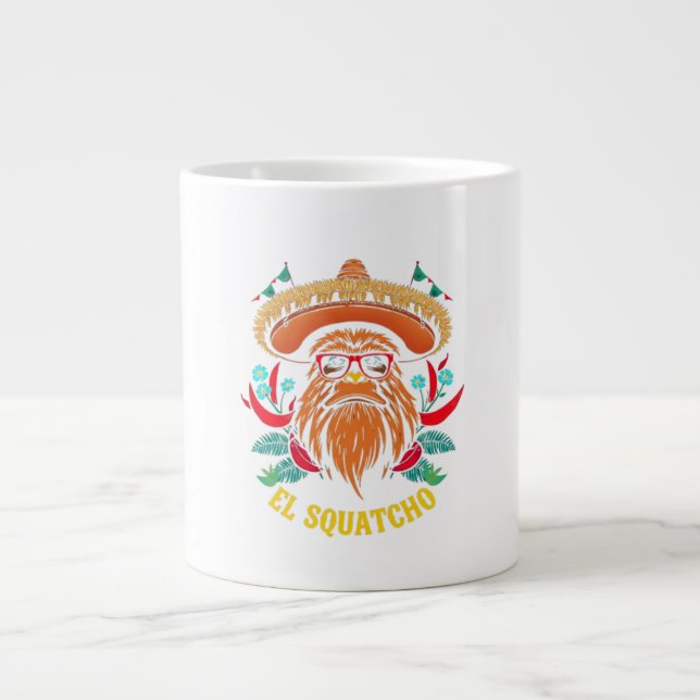 Caneca De Café Grande Cinco de Mayo O ESQUILOZA Engraçada Festa do Pé Gr (Frente)