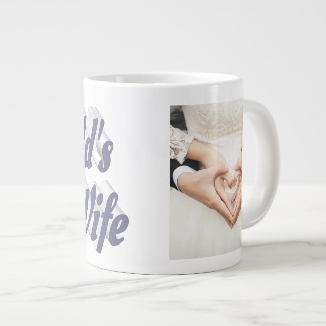 Caneca De Café Grande Cinza Gigante de Café (Frente Esquerda)