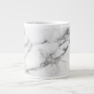 Caneca De Café Grande Cinza Marble Mug