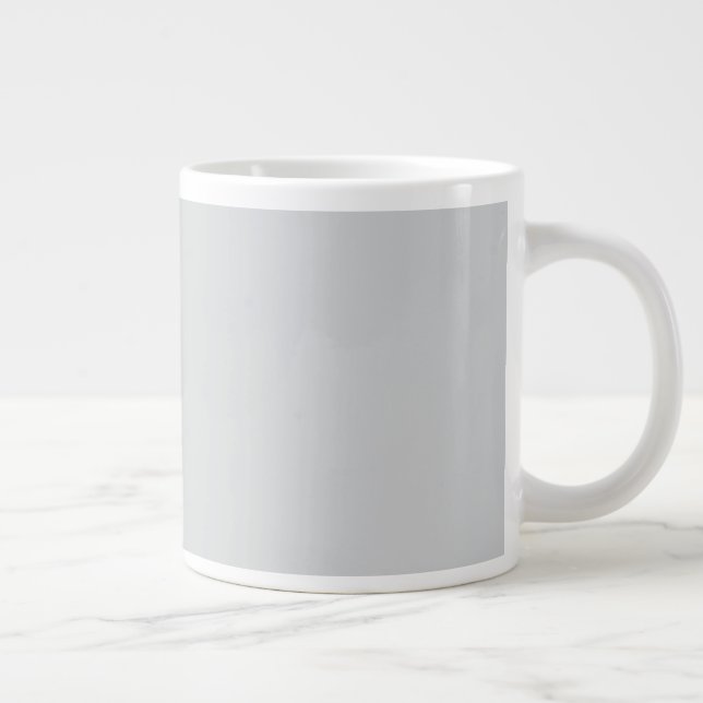 Caneca De Café Grande Cinzas leves simples (Direita)