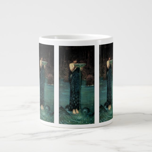 Caneca De Café Grande Circe Invidiosa por John William Waterhouse (Frente)