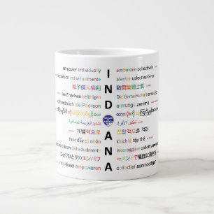 Caneca De Café Grande Círculos da América - Línguas da Índia
