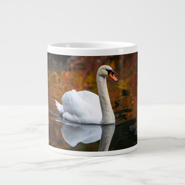 Caneca De Café Grande Cisne Elegante (Frente)
