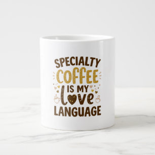 Caneca De Café Grande Citação de Amante de Café da Moda