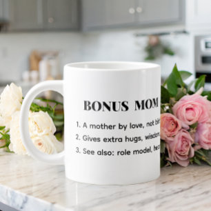 Caneca De Café Grande Citação de Definição de Bonus Mãe