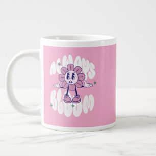 Caneca De Café Grande Citação de desenho animado de girassol