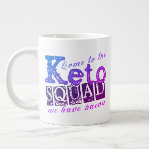 Caneca De Café Grande Citação de Dieta de Keto Engraçado