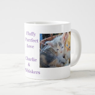 Caneca De Café Grande Citação de Foto de Gatinhos