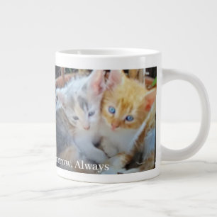Caneca De Café Grande Citação de Foto de Gatinhos