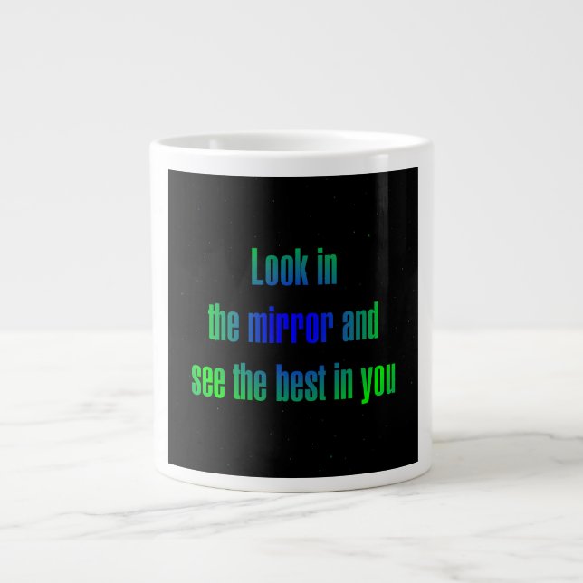 Caneca De Café Grande Citação de Incentivo # 116 (Frente)