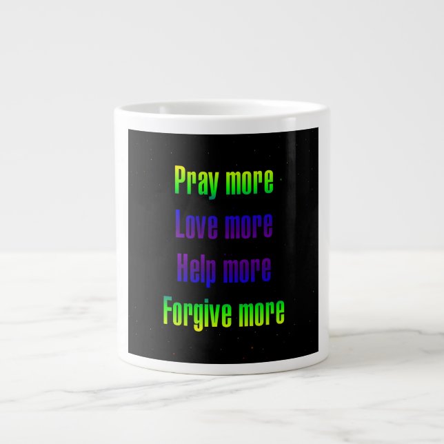 Caneca De Café Grande Citação de Incentivo # 128 (Frente)